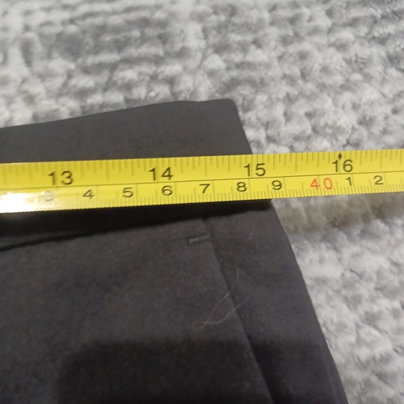 Zara Black Mid Rise Straight Leg Crop Ankle Office Trousers Dress Pants Size L - Picture 5 of 8